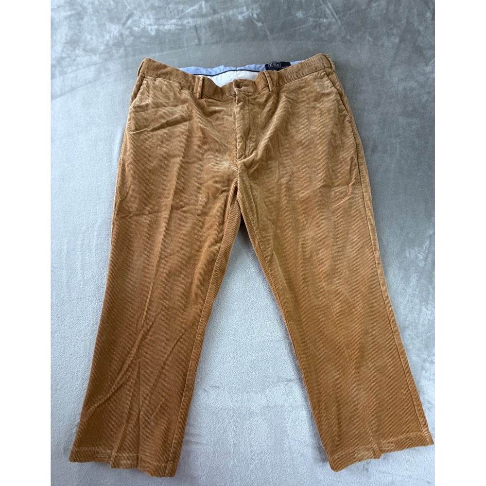 Polo Ralph Lauren Corduroy Pants Mens 46B-30 Tan Classic Fit Stretch Cord